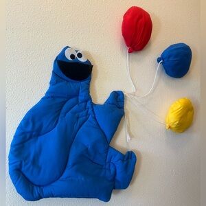Vintage Handmade Fabric Cookie Monster Wall Hanging